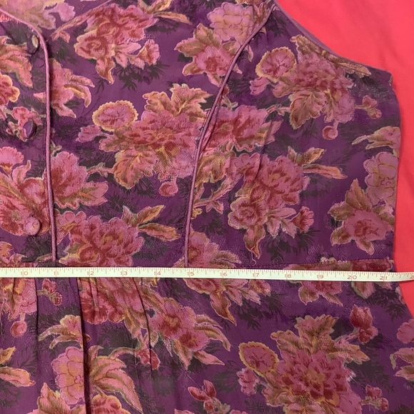 Vintage April Cornell Midi Floral Dress Size XL - Picture 8 of 12